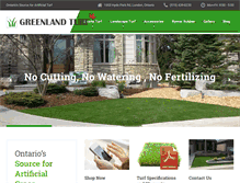 Tablet Screenshot of greenlandturf.com